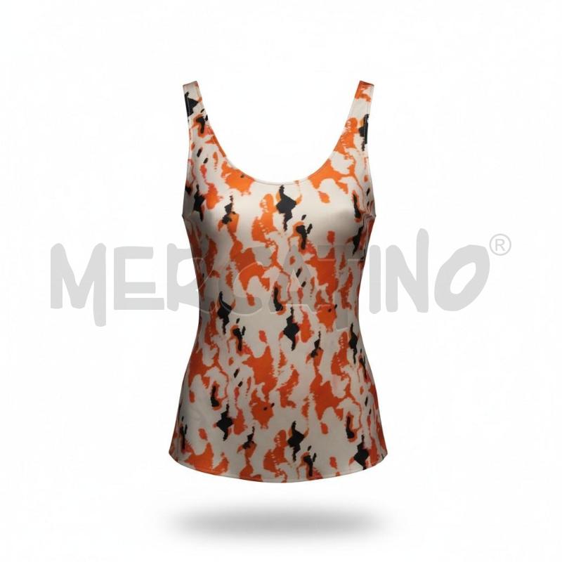 TOP GIORGIO ARMANI ARANCIO NERO BIANCO TG 42 | Mercatino dell'Usato Arcore 1