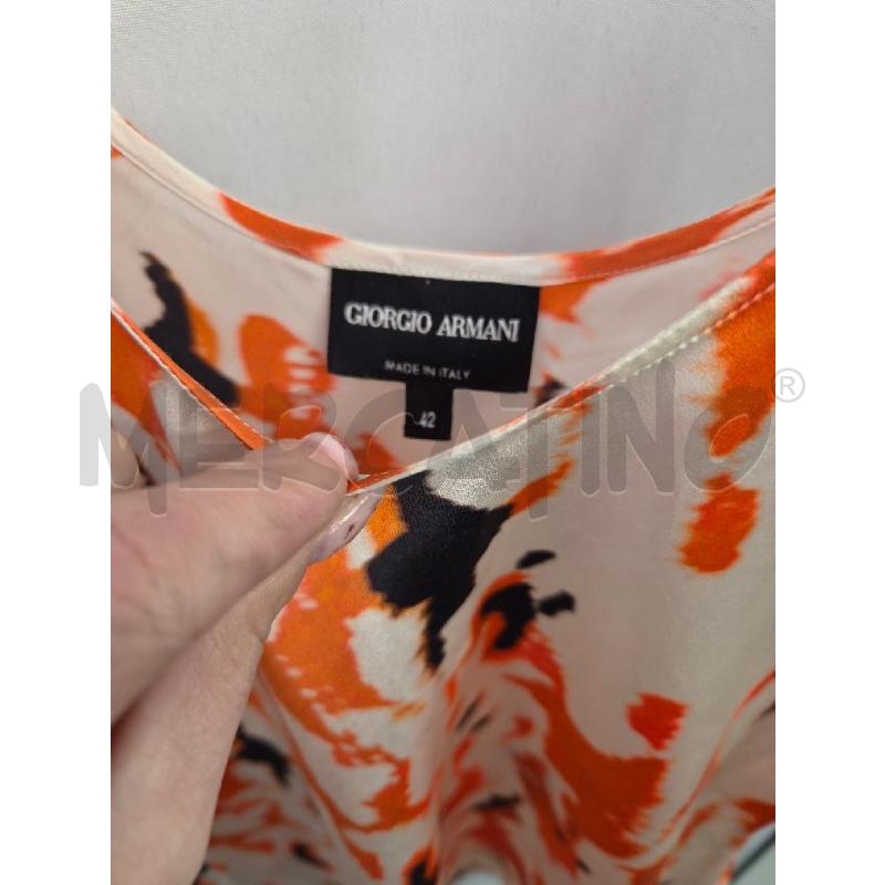 TOP GIORGIO ARMANI ARANCIO NERO BIANCO TG 42 | Mercatino dell'Usato Arcore 3
