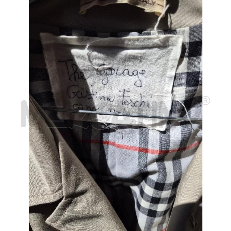 TRENCH DONNA INSERTO TESSUTO GG GRIGIO LAVORAZIONE ARTIGIANALE  | Mercatino dell'Usato Arcore 4