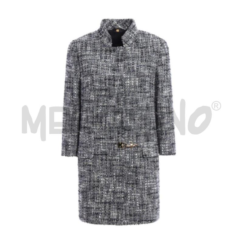 TRENCH FAY IN TWEED DI COTONE FANTASIA BLU TG XS | Mercatino dell'Usato Arcore 1