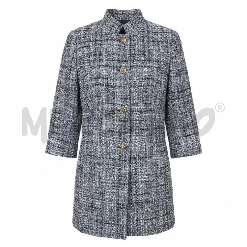 TRENCH FAY IN TWEED DI COTONE FANTASIA BLU TG XS | Mercatino dell'Usato Arcore 2