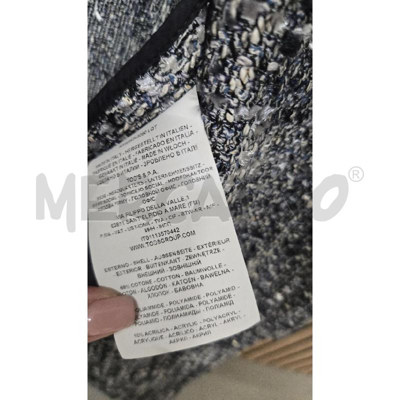 TRENCH FAY IN TWEED DI COTONE FANTASIA BLU TG XS | Mercatino dell'Usato Arcore 5