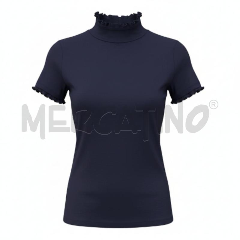 T SHIRT DONNA BRUNELLO CUCINELLI BLU ROUCHES TG S | Mercatino dell'Usato Arcore 1