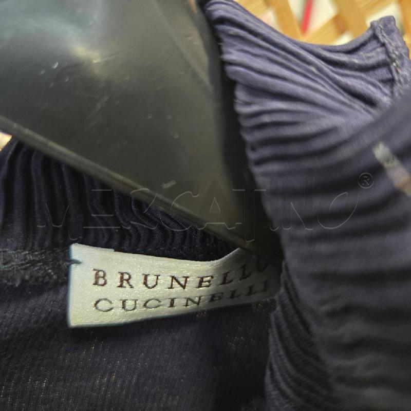 T SHIRT DONNA BRUNELLO CUCINELLI BLU ROUCHES TG S | Mercatino dell'Usato Arcore 4