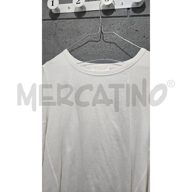 T SHIRT DONNA CHLOE' PANNA BIANCA TG.L | Mercatino dell'Usato Arcore 2