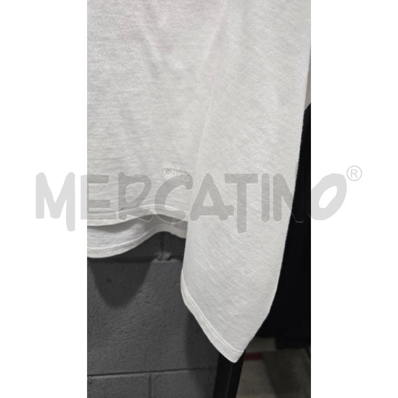 T SHIRT DONNA CHLOE' PANNA BIANCA TG.L | Mercatino dell'Usato Arcore 3