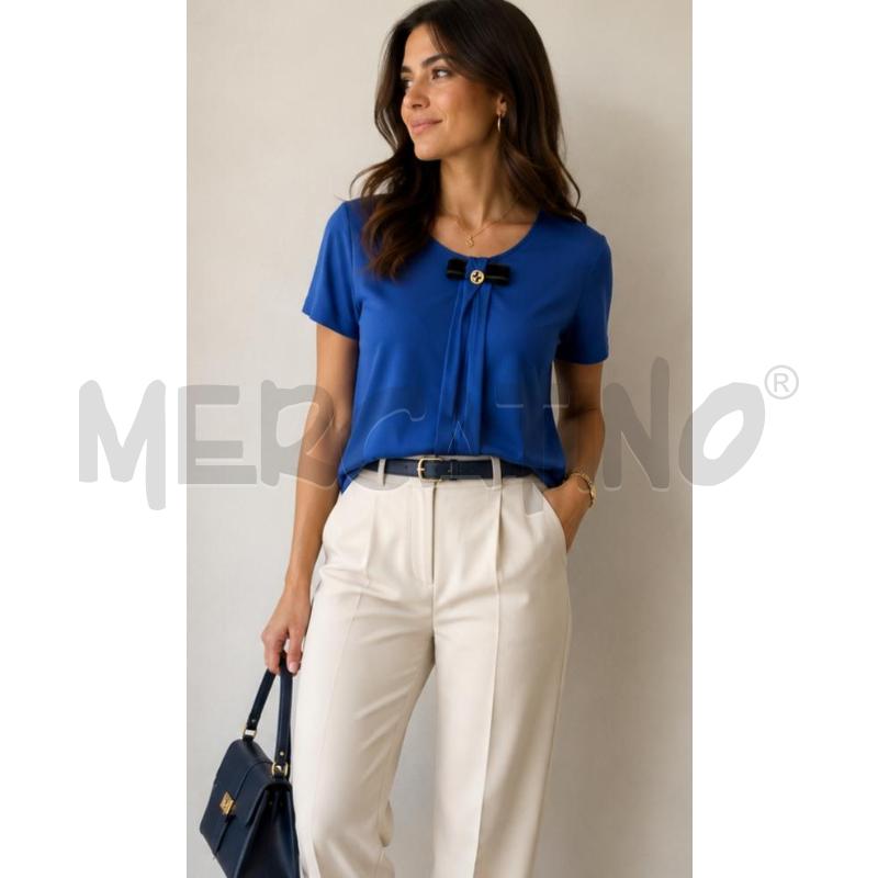 T SHIRT DONNA GUCCI BLU METALLIZZATA TG XS | Mercatino dell'Usato Arcore 1