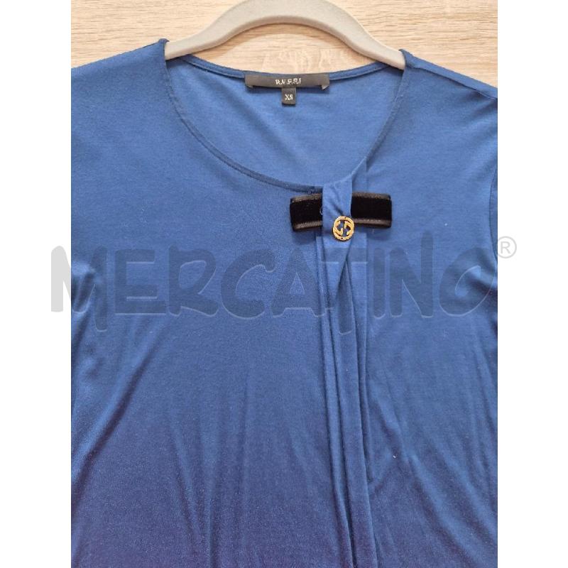 T SHIRT DONNA GUCCI BLU METALLIZZATA TG XS | Mercatino dell'Usato Arcore 2