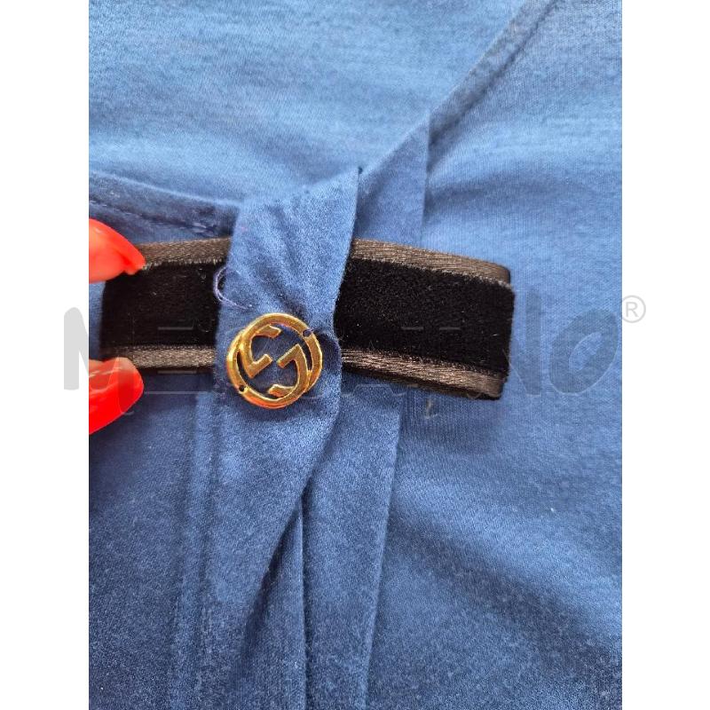 T SHIRT DONNA GUCCI BLU METALLIZZATA TG XS | Mercatino dell'Usato Arcore 4