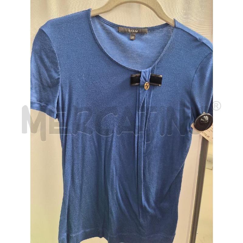 T SHIRT DONNA GUCCI BLU METALLIZZATA TG XS | Mercatino dell'Usato Arcore 5