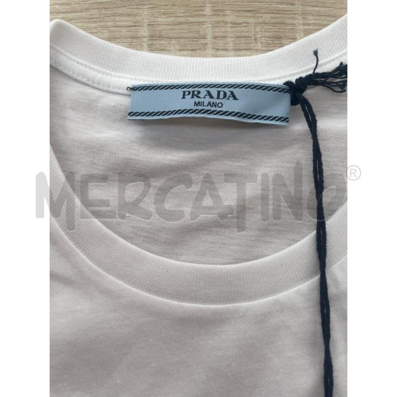 T SHIRT PRADA BIANCA UNISEX TG L | Mercatino dell'Usato Arcore 3