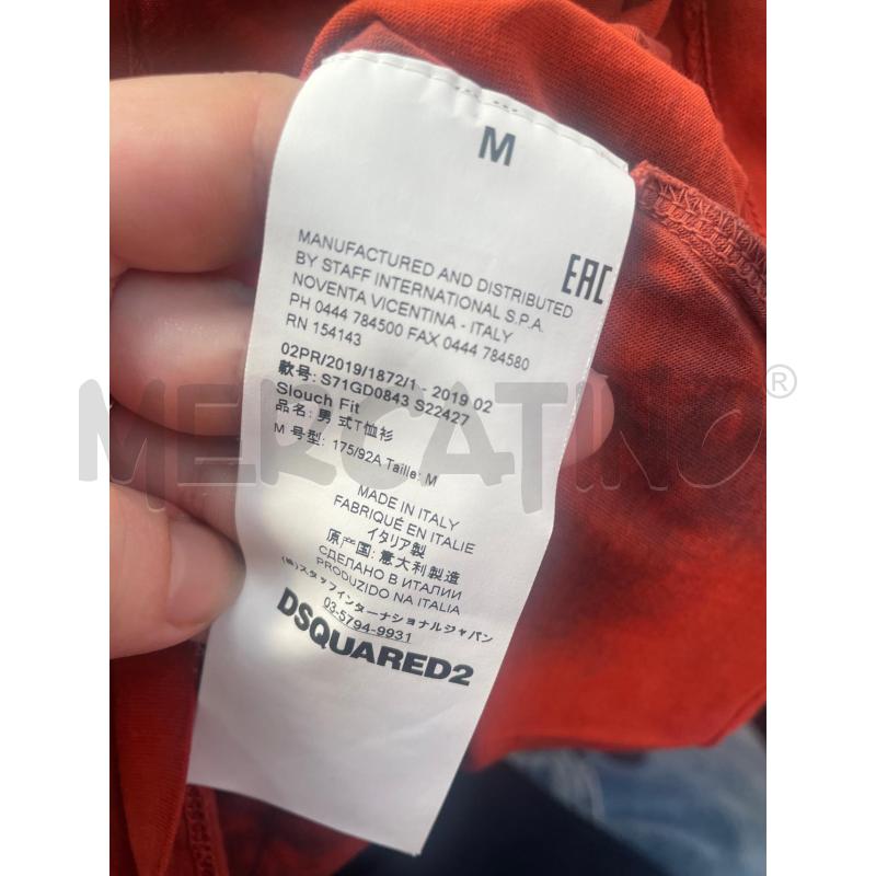T SHIRT UOMO DSQUARED ARANCIONE DIY  | Mercatino dell'Usato Arcore 3