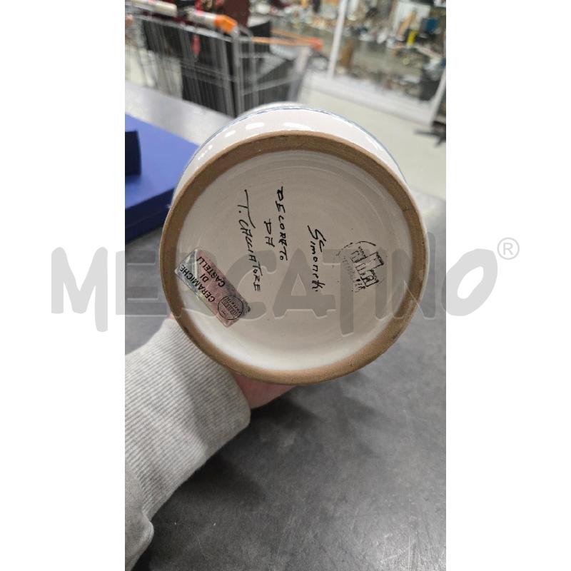 VASO CERAMICA SIMONETTI CASTELLI FIORI BLU  | Mercatino dell'Usato Arcore 4