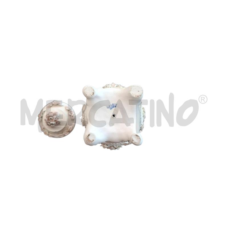 VASO POTICHE CAPODIMONTE CON ROSELLINE | Mercatino dell'Usato Arcore 4