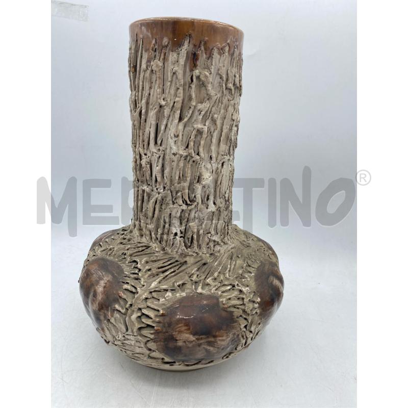 VASO TERRA COTTO STILE GREZZO CM. 30X22X9 MARRONE | Mercatino dell'Usato Arcore 1