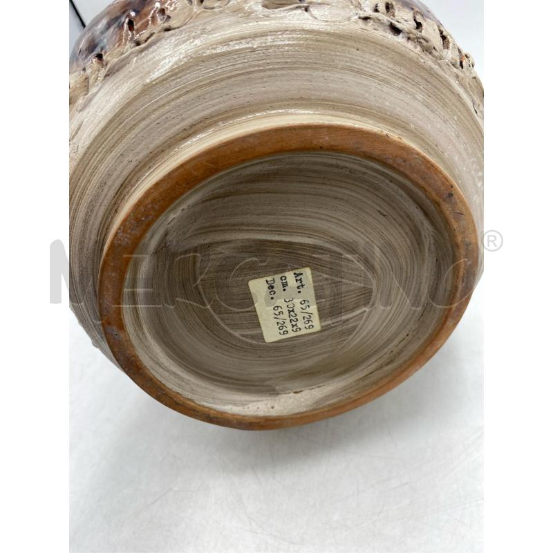 VASO TERRA COTTO STILE GREZZO CM. 30X22X9 MARRONE | Mercatino dell'Usato Arcore 3