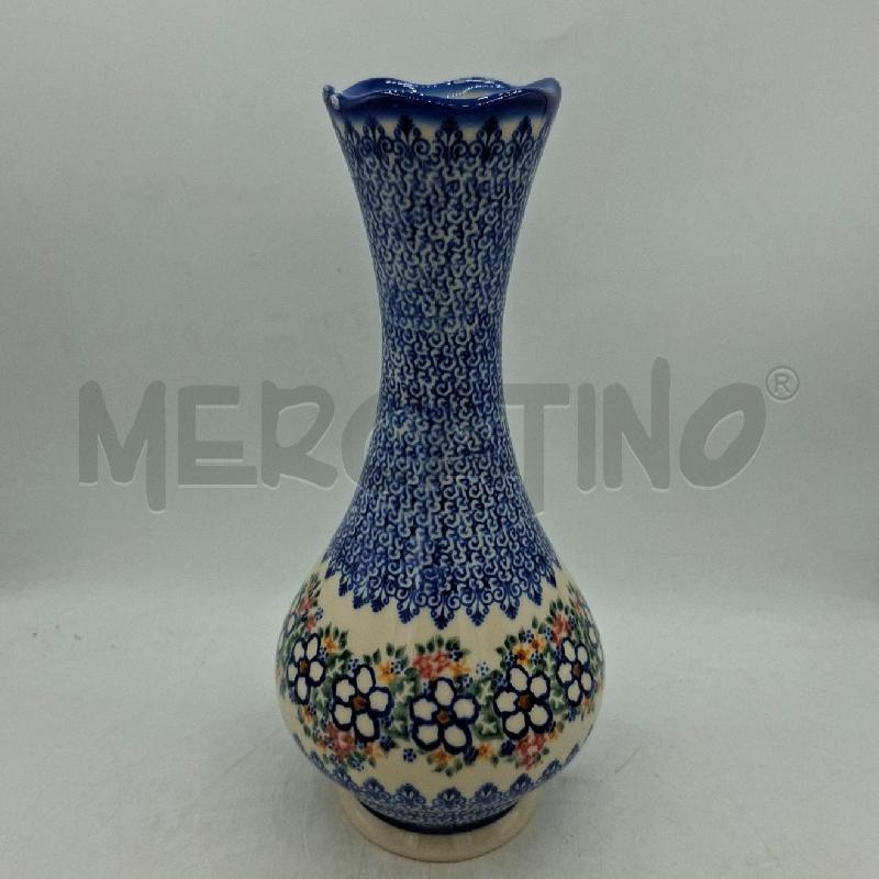 VASO VENA HAND MADE IN POLAND BLU 28 CM | Mercatino dell'Usato Arcore 1
