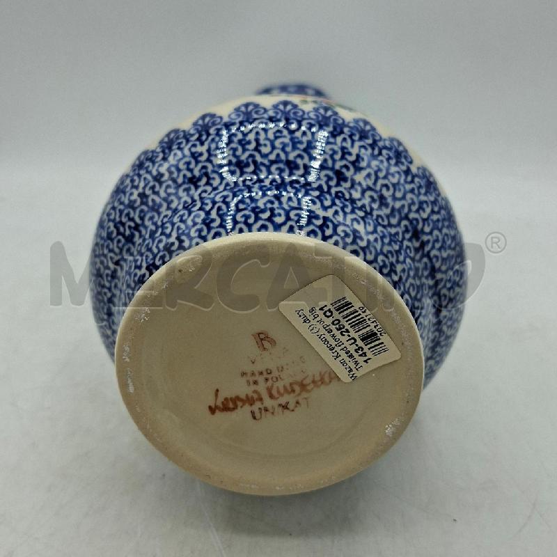 VASO VENA HAND MADE IN POLAND BLU 28 CM | Mercatino dell'Usato Arcore 4