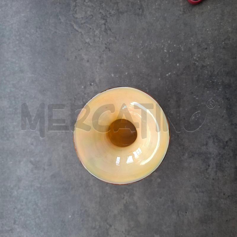 VASO VETRO ARANCIONE MACCHIATO COLORATO | Mercatino dell'Usato Arcore 4