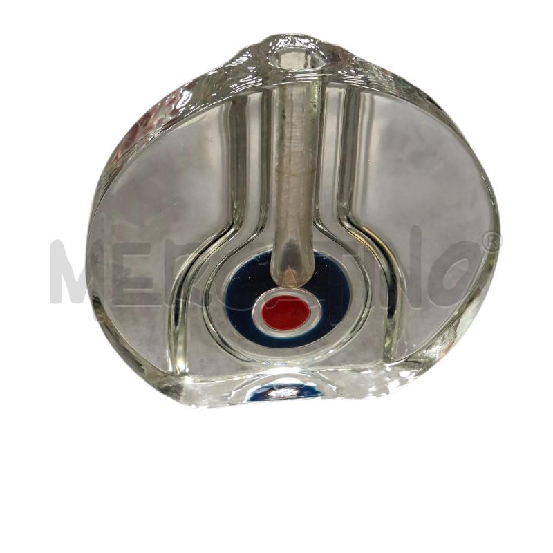 VASO VETRO MONOFIORE VINTAGE DETTAGLIO ROSSO E BLU  | Mercatino dell'Usato Arcore 2