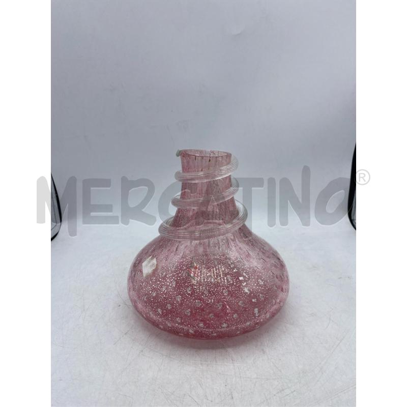 VASO VETRO ROSA ROSIS MURANO 16 CM  | Mercatino dell'Usato Arcore 1