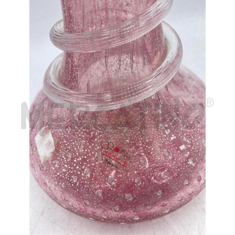 VASO VETRO ROSA ROSIS MURANO 16 CM  | Mercatino dell'Usato Arcore 2