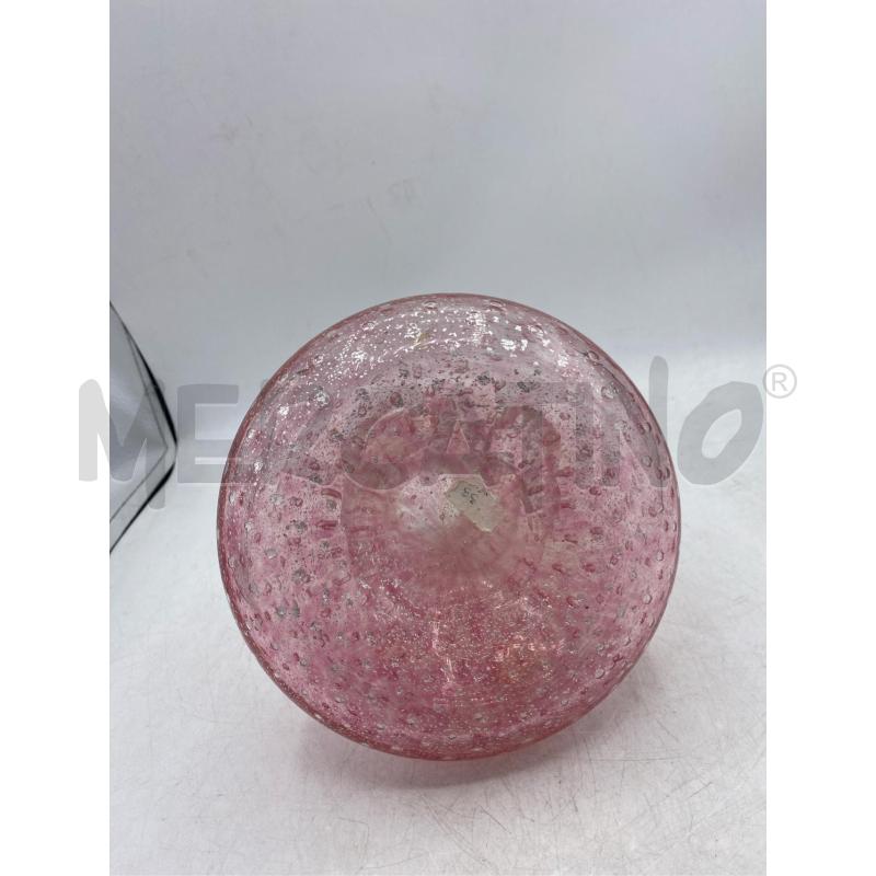VASO VETRO ROSA ROSIS MURANO 16 CM  | Mercatino dell'Usato Arcore 4