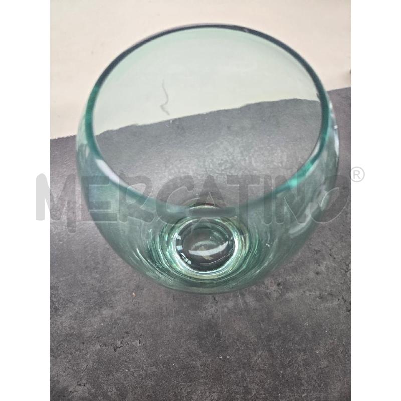 VASO VETRO VERDE H 25 CM CIRCA | Mercatino dell'Usato Arcore 3