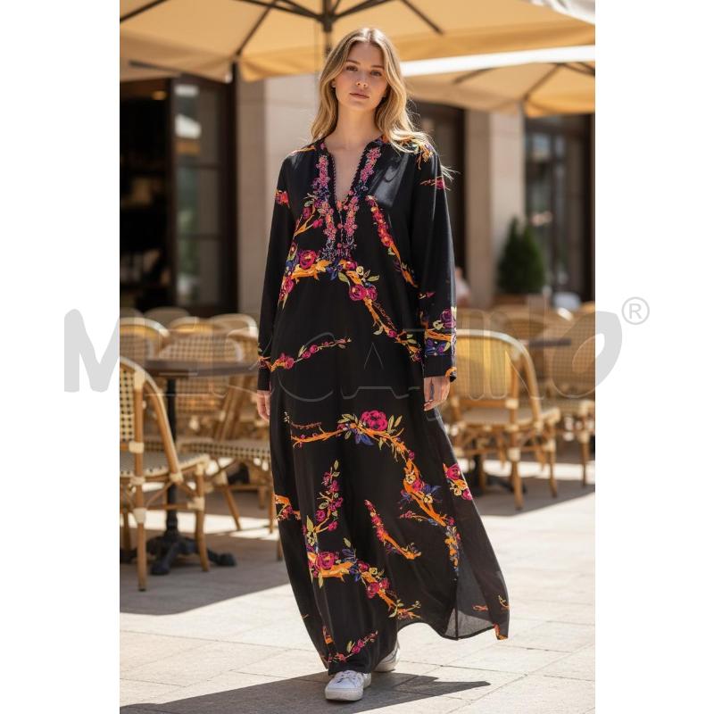 VESTITO DONNA ANTICA SARTORIA FANTASIA FIORI TG XL | Mercatino dell'Usato Arcore 1