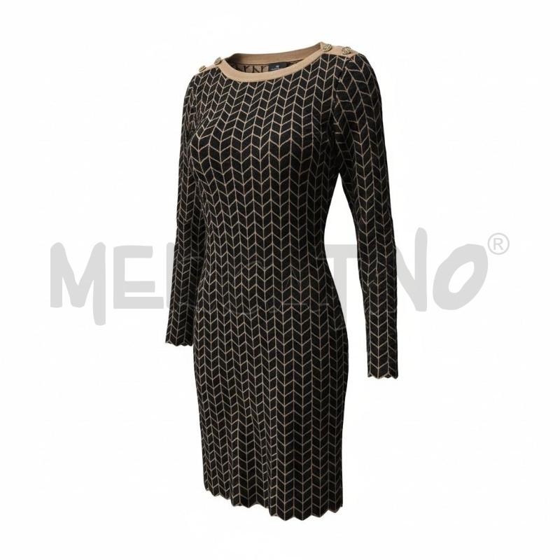 VESTITO DONNA ELISABETTA FRANCHI BEIGE NERO NEW TG 42 | Mercatino dell'Usato Arcore 1