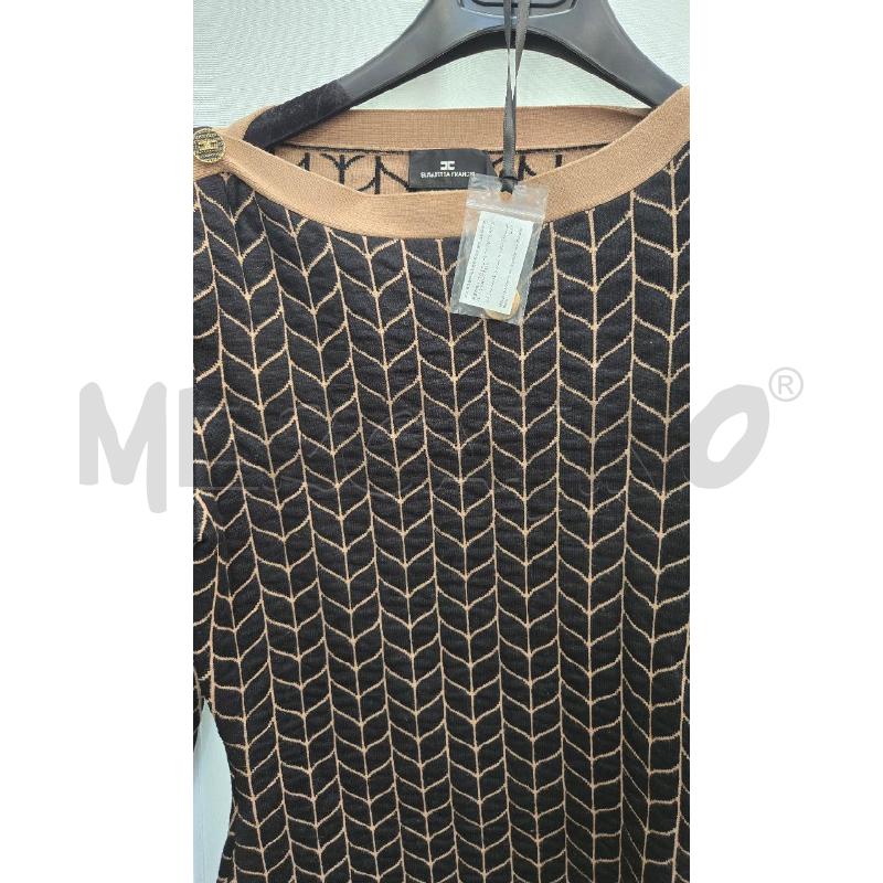 VESTITO DONNA ELISABETTA FRANCHI BEIGE NERO NEW TG 42 | Mercatino dell'Usato Arcore 2