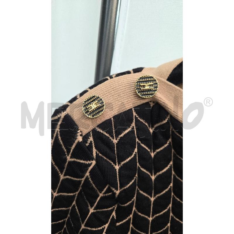VESTITO DONNA ELISABETTA FRANCHI BEIGE NERO NEW TG 42 | Mercatino dell'Usato Arcore 3