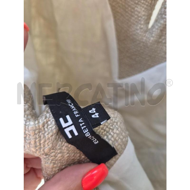 VESTITO DONNA ELISABETTA FRANCHI LINO DORATO TG 44 | Mercatino dell'Usato Arcore 3