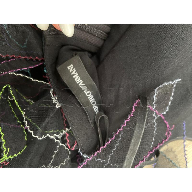 VESTITO DONNA EMPORIO ARMANI NERO CON FRANGE | Mercatino dell'Usato Arcore 2