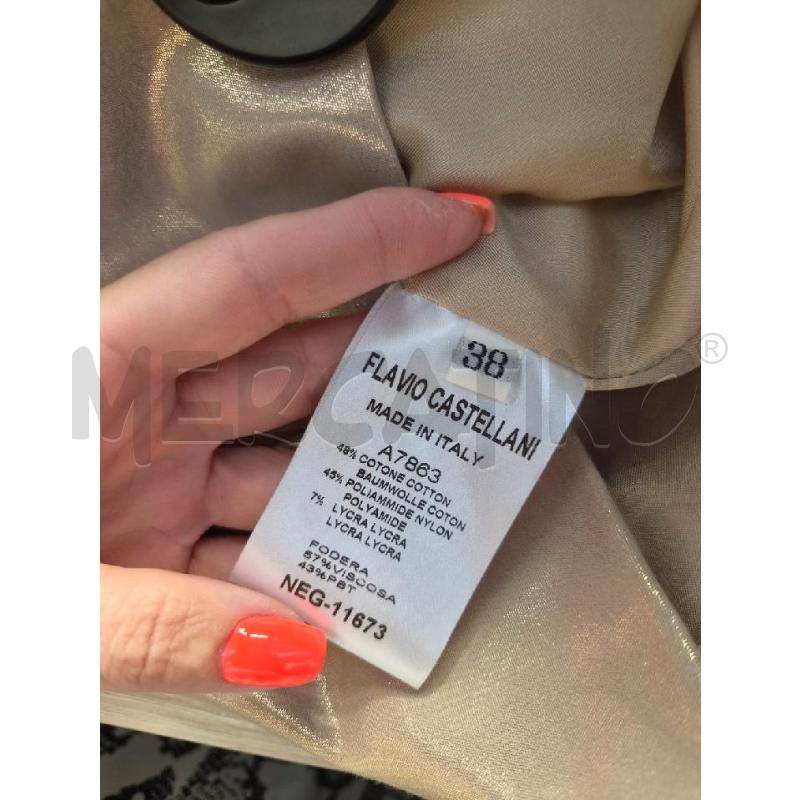 VESTITO DONNA FLAVIO CASTELLANI ORO TG 38 | Mercatino dell'Usato Arcore 4