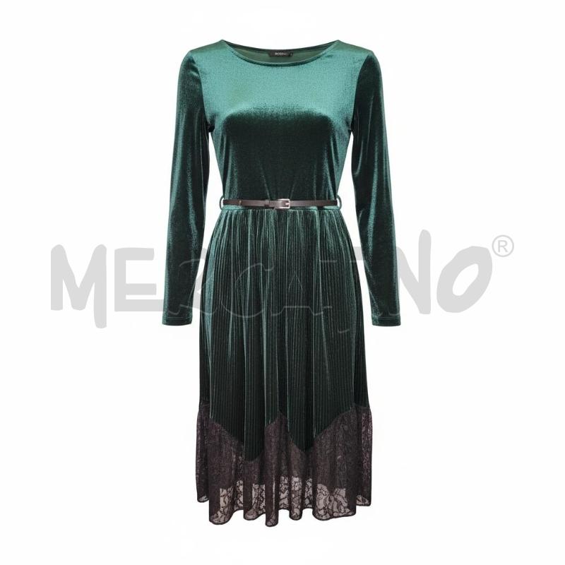 VESTITO DONNA FRACOMINA VERDE VELLUTO | Mercatino dell'Usato Arcore 1