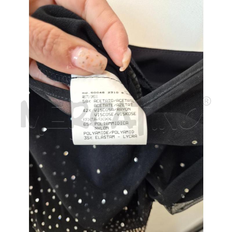 VESTITO DONNA GAI MATTIOLO NERO STRASS TG 46 | Mercatino dell'Usato Arcore 3