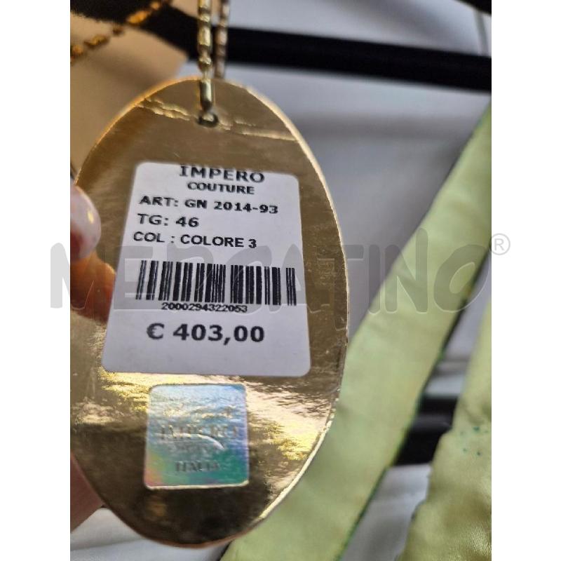 VESTITO DONNA IMPERO COUTURE NEW VERDE TG 46 | Mercatino dell'Usato Arcore 4