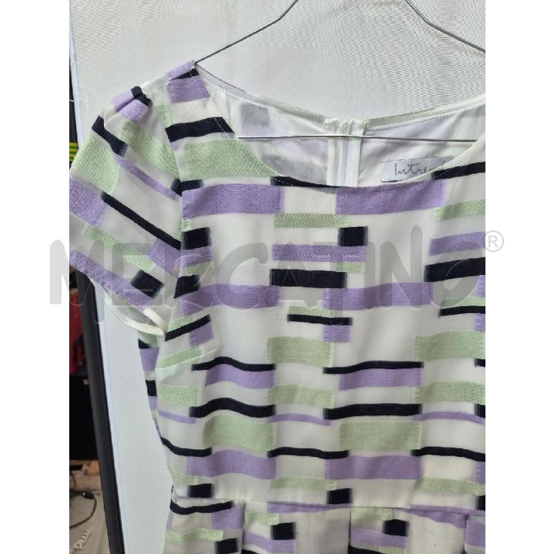 VESTITO DONNA INTREND  BIANCO VIOLA VERDE  | Mercatino dell'Usato Arcore 2