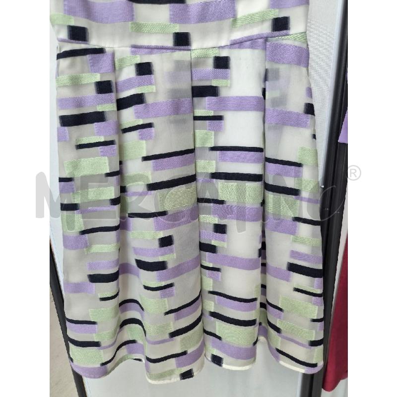 VESTITO DONNA INTREND  BIANCO VIOLA VERDE  | Mercatino dell'Usato Arcore 3