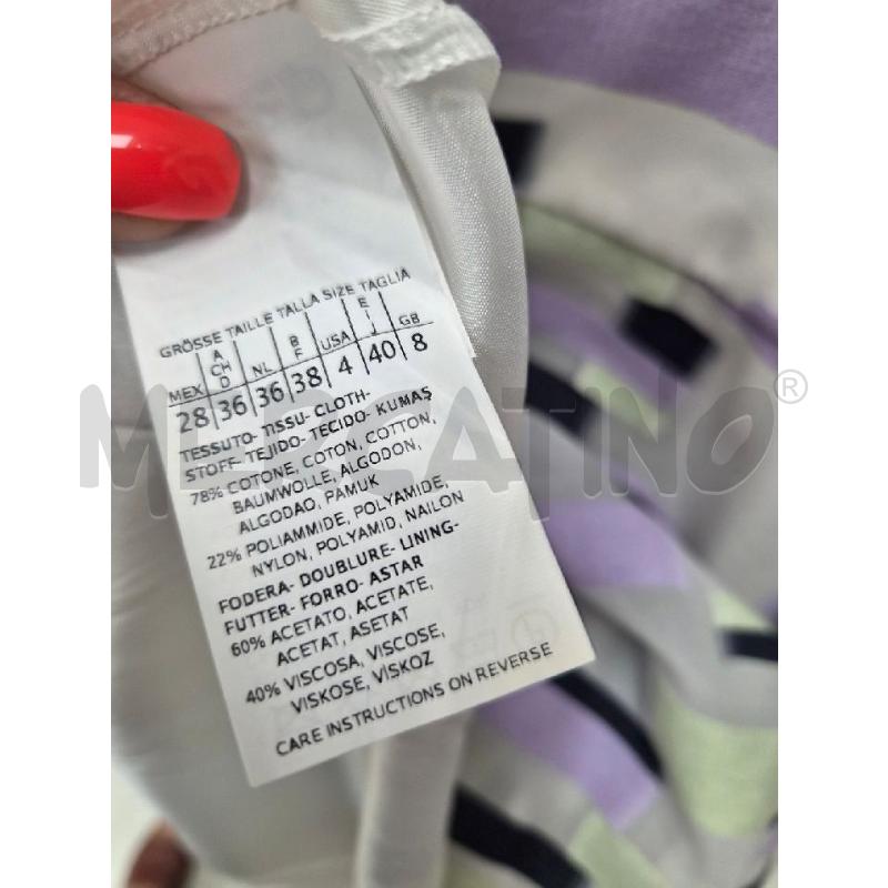 VESTITO DONNA INTREND  BIANCO VIOLA VERDE  | Mercatino dell'Usato Arcore 4