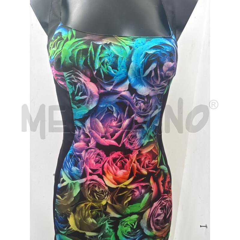 VESTITO DONNA JUST CAVALLI NERO FIORI TUBINO TG 40 | Mercatino dell'Usato Arcore 2