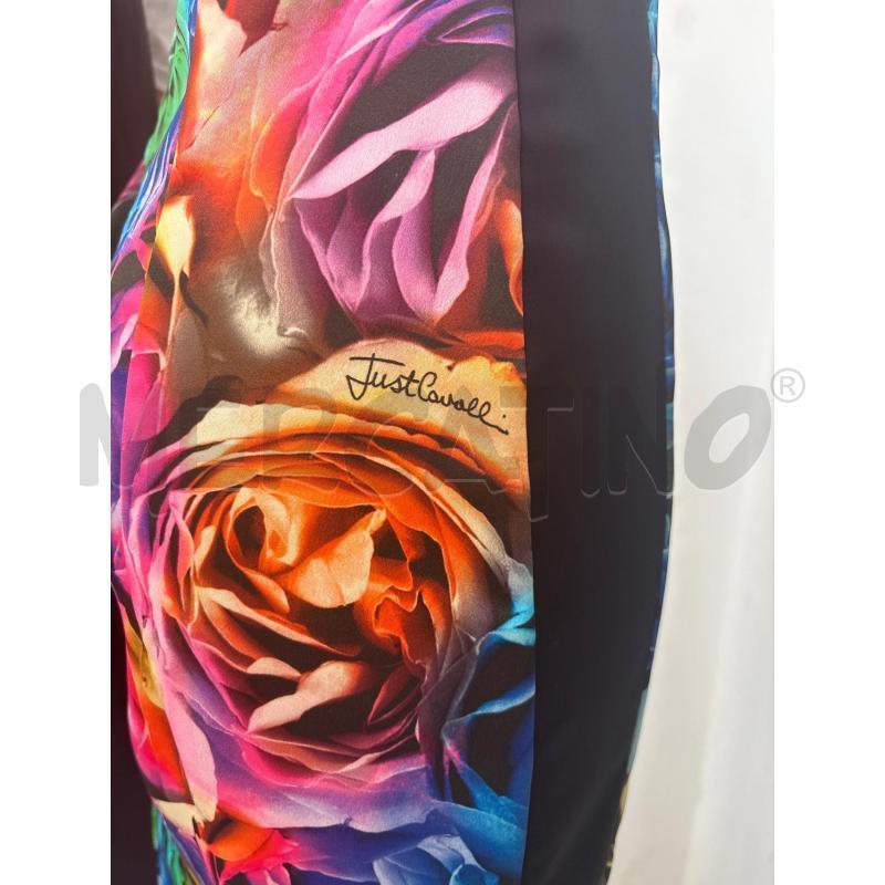 VESTITO DONNA JUST CAVALLI NERO FIORI TUBINO TG 40 | Mercatino dell'Usato Arcore 3
