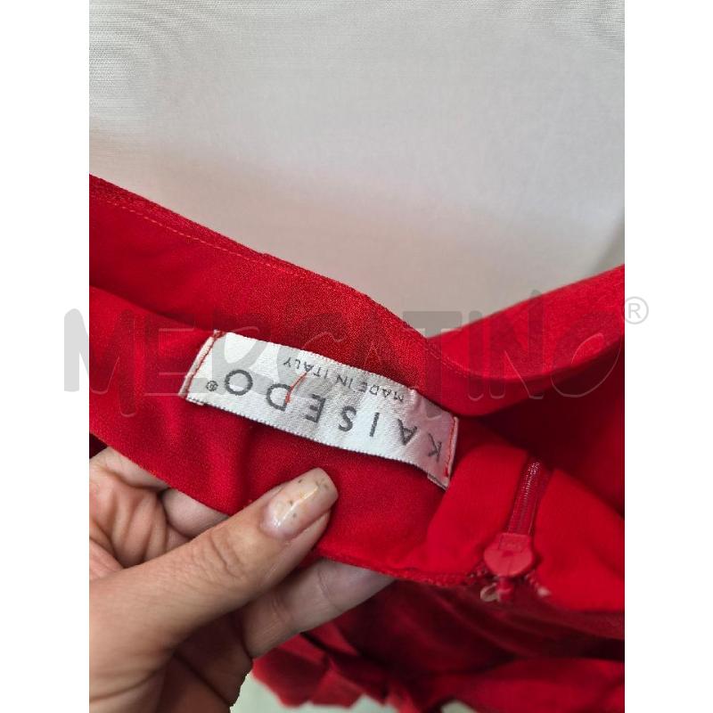 VESTITO DONNA KAISEDO ROSSA MONOSPALLA | Mercatino dell'Usato Arcore 3