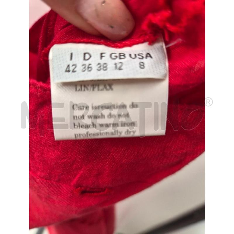 VESTITO DONNA MARIELLA BURANI ROSSO LINO 42 | Mercatino dell'Usato Arcore 4
