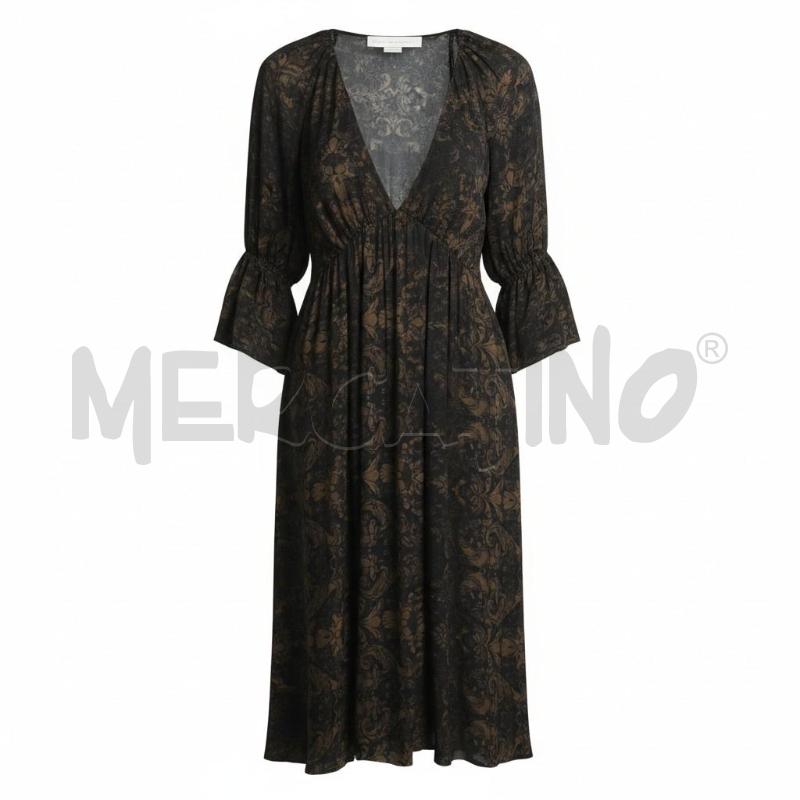 VESTITO DONNA STELLA MCCARTNEY SETA FANTASIA MARRONE TG 40 | Mercatino dell'Usato Arcore 1