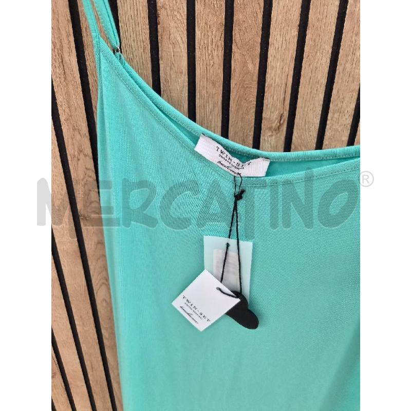 VESTITO DONNA TWIN SET VERDE ACQUA BEACHWEAR NEW  TG M | Mercatino dell'Usato Arcore 2