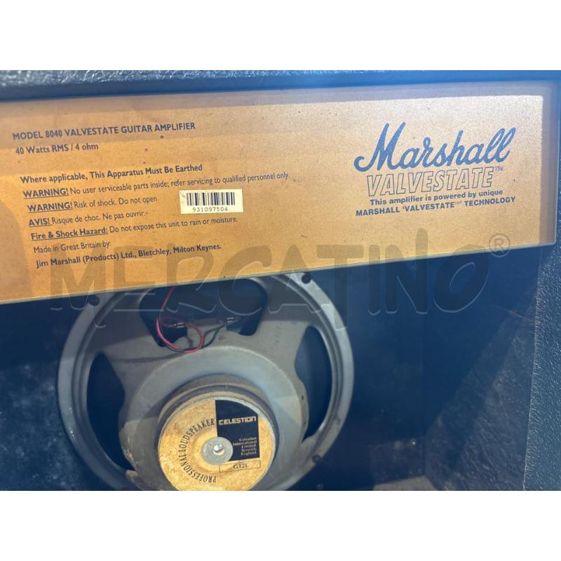 AMPLIFICATORE MARSHALL VALVESTATE 40V 8040 | Mercatino dell'Usato Busnago 5