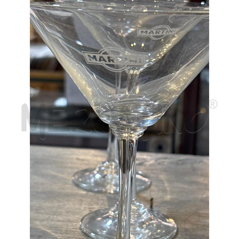 BICCHIERI PZ. 6 VETRO MARTINI | Mercatino dell'Usato Busnago 2