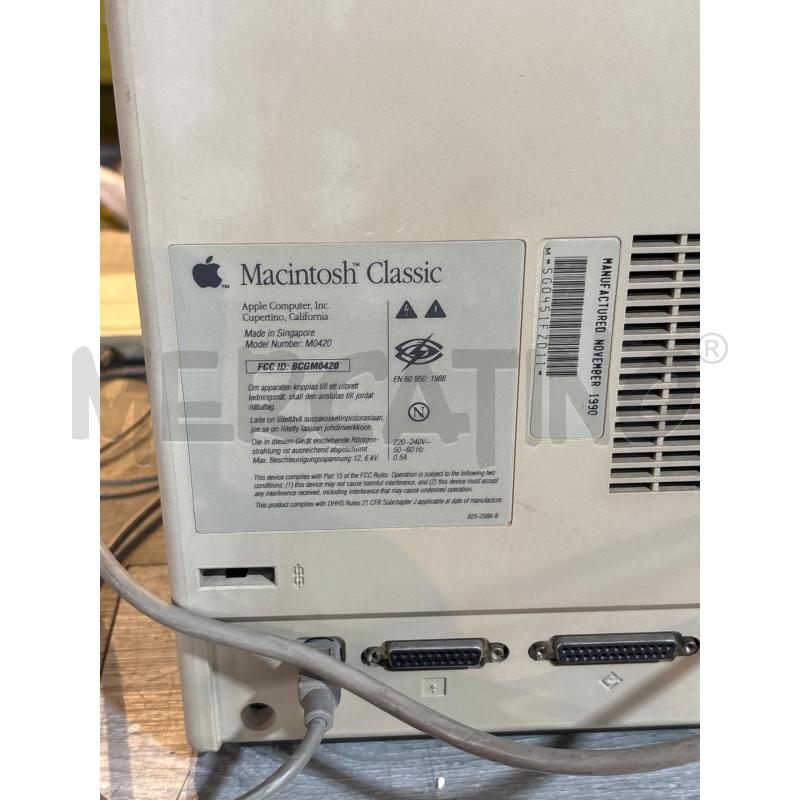 COMPUTER MACINTOSH CLASSIC 1990 CON MOUSE E TASTIERA | Mercatino dell'Usato Busnago 4